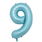 Folyo Balon 9 Rakamı Helyum Balon 76 Cm (MAVİ)