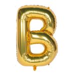 Folyo Balon B Harfi Helyum Balon 16 inch (GOLD)