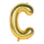 Folyo Balon C Harfi Helyum Balon 16 inch (GOLD)