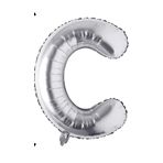 Folyo Balon C Harfi Helyum Balon 16 inch (GÜMÜŞ)