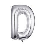 Folyo Balon D Harfi Helyum Balon 16 İnch (GÜMÜŞ)