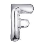 Folyo Balon F Harfi Helyum Balon 16 İnch (GÜMÜŞ)