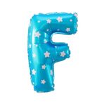 Folyo Balon F Harfi Helyum Balon 16 İnch (MAVİ)
