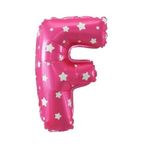 Folyo Balon F Harfi Helyum Balon 16 İnch (PEMBE)