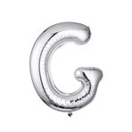 Folyo Balon G Harfi Helyum Balon 16 İnch (GÜMÜŞ)