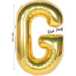 Folyo Balon G Harfi Helyum Balon 36 cm Gold Renk - G Harf Balon - Harf Folyo Balon - 16 Inch