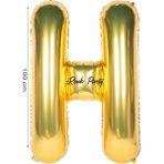 Folyo Balon H Harfi Helyum Balon 100 cm Gold Renk - H Harf Balon - Harf Folyo Balon - 40 Inch