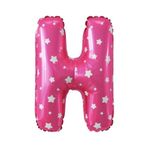 Folyo Balon H Harfi Helyum Balon 16 İnch (PEMBE)