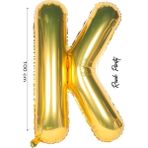 Folyo Balon K Harfi Helyum Balon 100 cm Gold Renk - K Harf Balon - Harf Folyo Balon - 40 Inch