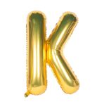 Folyo Balon K Harfi Helyum Balon 16 İnch (GOLD)