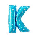 Folyo Balon K Harfi Helyum Balon 16 İnch (MAVİ)