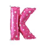 Folyo Balon K Harfi Helyum Balon 16 İnch (PEMBE)