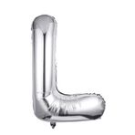 Folyo Balon L Harfi Helyum Balon 16 İnch (GÜMÜŞ)