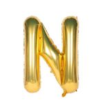Folyo Balon N Harfi Helyum Balon 16 İnch (GOLD)