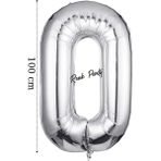 Folyo Balon O Harfi Helyum Balon 100 cm Gümüş Renk - O Harf Balon - Harf Folyo Balon - 40 Inch