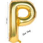 Folyo Balon P Harfi Helyum Balon 100 cm Gold Renk - P Harf Balon - Harf Folyo Balon - 40 Inch