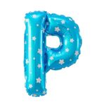 Folyo Balon P Harfi Helyum Balon 16 İnch (MAVİ)