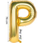 Folyo Balon P Harfi Helyum Balon 76 cm Gold Renk - P Harf Balon - Harf Folyo Balon - 34 Inch - Altın