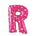 Folyo Balon R Harfi Helyum Balon 16 İnch (PEMBE)