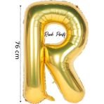 Folyo Balon R Harfi Helyum Balon 76 cm Gold Renk - R Harf Balon - Harf Folyo Balon - 34 Inch - Altın