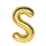 Folyo Balon S Harfi Helyum Balon 16 İnch (GOLD)