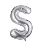 Folyo Balon S Harfi Helyum Balon 16 İnch (GÜMÜŞ)