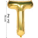 Folyo Balon T Harfi Helyum Balon 76 cm Gold Renk - T Harf Balon - Harf Folyo Balon - 34 Inch - Altın