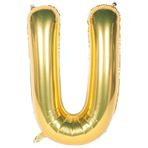 Folyo Balon U Harfi Helyum Balon 36 Cm Gold Renk - U Harf