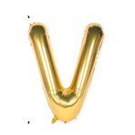 Folyo Balon V Harfi Helyum Balon 16 İnch (GOLD)