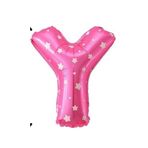 Folyo Balon Y Harfi Helyum Balon 16 İnch (PEMBE)