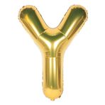Folyo Balon Y Harfi Helyum Balon 36 Cm Gold Renk - Y Harf