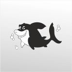 Folyo Sticker Tatlı Köpek Balığı