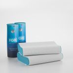 FOM 2'li Flex Tam Ortopedik Visco Konforlu Uyku Yastık Kampanyası, Ortopedik, 60 X 40 X 14/11, Açık Mavi - 60 x 40 cm