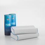 FOM 2'li Flex Tam Ortopedik Visco Konforlu Uyku Yastık Kampanyası, Ortopedik, 60 X 40 X 14/11, Beyaz - 60 x 40 cm