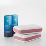 FOM 2'li Tombik Full Ortopedik Masaj Etkili Visco Yastık Kampanyası, Ortopedik, 60 X 40 X 13, Pembe - 60 x 40 cm