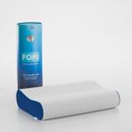 FOM Flex Tam Ortopedik Visco Konforlu Uyku Yastık, Ortopedik, 60 X 40 X 14/11, Lacivert - 60 x 40 cm