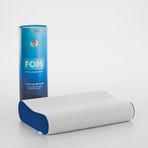 fom 'uykumu kaliteli aldım' Flex Visco Yastık - Boyun Düzleşmesi, Boyun Fıtığı - Ortopedik Boyun Yastığı, 60 x 40 x 14/11, Lacivert