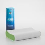 fom 'uykumu kaliteli aldım' Flex Visco Yastık - Boyun Düzleşmesi, Boyun Fıtığı - Ortopedik Boyun Yastığı, 60 x 40 x 14/11, Yeşil