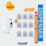 Fomex F303 Köpük Sabun 500 ml Standart 9 Adet + F205 Köpük Sabun Aparatı Beyaz 500 ml 1 Adet