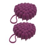 FOMIYES 2 Adet El Yumuşak Silikon Saç Derisi Fırçası Masaj Fırçası Saç Derisi Masaj Aleti Şampuan Fırçası Scrubber Peeling Cilt Fırçası Yumuşak Silikon Scrubber
