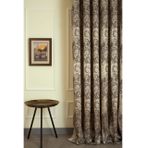 Fon Perde Damask Desen Koyu Kahve 1-2 Seyrek Pile 90X260