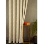 Fon Perde Helezonik Desen Açık Bej 1-2 Seyrek Pile 100X260