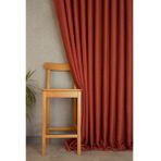 Fon Perde Keten Kiremit Rengi 1-2 Seyrek Pile 100X260