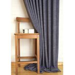 Fon Perde Keten Lacivert 1-2 Seyrek Pile 150X260