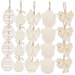 FONDOTIN 20pcs Yumurta El Sanatları Asma Yumurtaları Ahşap Tavşan Kesme Sahte Yumurta DIY Yumurta Sahte Kesimi Için Yapay Yumurta Kolye