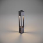 FoneLight Aka Modern Alüminyum Bahçe Aydınlatması Yürüyüş Yolu Aydınlatma, Bollard Aydınlatma, Antrasit Gövde Rengi, 3000K Işık Rengi Sıcaklığı, 60 cm Yükseklik
