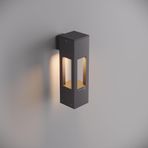 FoneLight AKA Modern Dış Mekan Duvar Apliği – Antrasit Gri Dekoratif Bahçe ve Balkon Lambası – 3000K Gün Işığı LED Ampül, Suya Dayanıklı Mimari Cephe ve Duvar Aydınlatma Armatürü