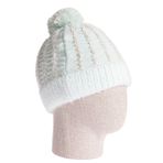 Fonem Kız Bebek Ponponlu Bere Triko Simli Karışık Renkli - Mint