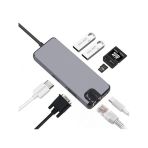 Fonemax 8İn1 Pd Usb-C To Hdmı Vga Ethernet Sd Kart Usb 3.0 Type-C Hub