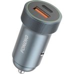 Foneng C16 30W USB-C 1 Port USB 1 Port Araç içi Hızlı Şarj Aleti Samsung PPS Destekli Akım Korumalı Güç Adaptörü iPhone & Android & iPad Type-C PD 3.0 30W + QC 3.0 18W - - Gri